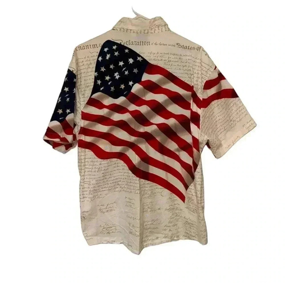 USA American Flag button up VINTAGE - Picture 5 of 6